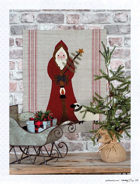 Lainage-1800-s-St-Nick-dawn_shuck-quilt-patchwork-magazine-Simply-Vintage-numéro-33-Hiver-Noël-2019