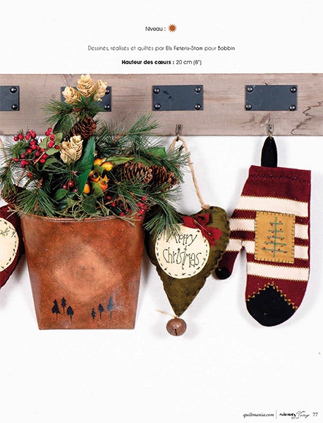 X-Mas-hearts-els_feteris-décorations-sapins-a-suspendre-quilt-patchwork-magazine-Simply-Vintage-numéro-33-Hiver-Noël-2019