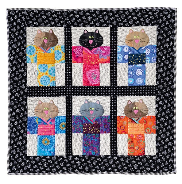 Quilt Cats In Kimonos_Barbie Jo Paquin - Enfants Children 2020