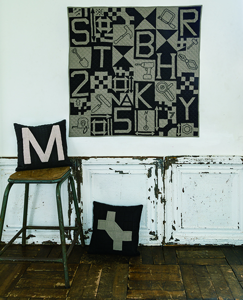 Mitsuyo Takasaki-Monochrome toolkit quilt-Urban Quilts-Suzuko Koseki