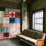 relaxed as an old quilt-free motion quilting-Urban Quilts-Suzuko Koseki