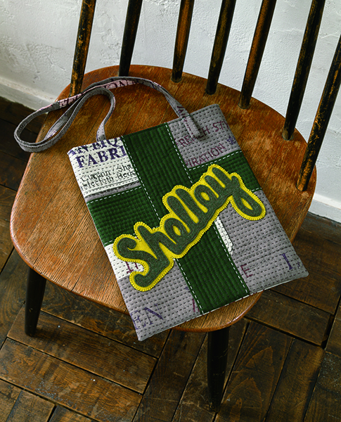 Boyish shoulder bag with appliqué and hand embroidery-Urban Quilts-Suzuko Koseki