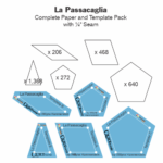 gabarits solide et papier – quilt La Passacaglia