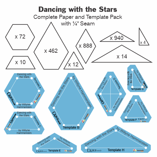 templates - quilt Dancing with the Stars
