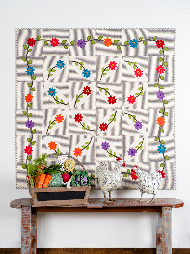 Kathys Flowers- Jerriann Massey-144 x 144 cm (57” x 57”)